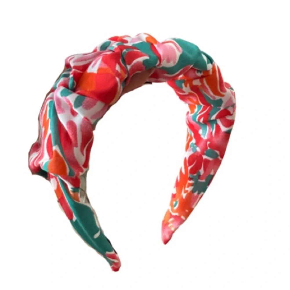 Handmade Colorful Knotted Floral Fabric Headband